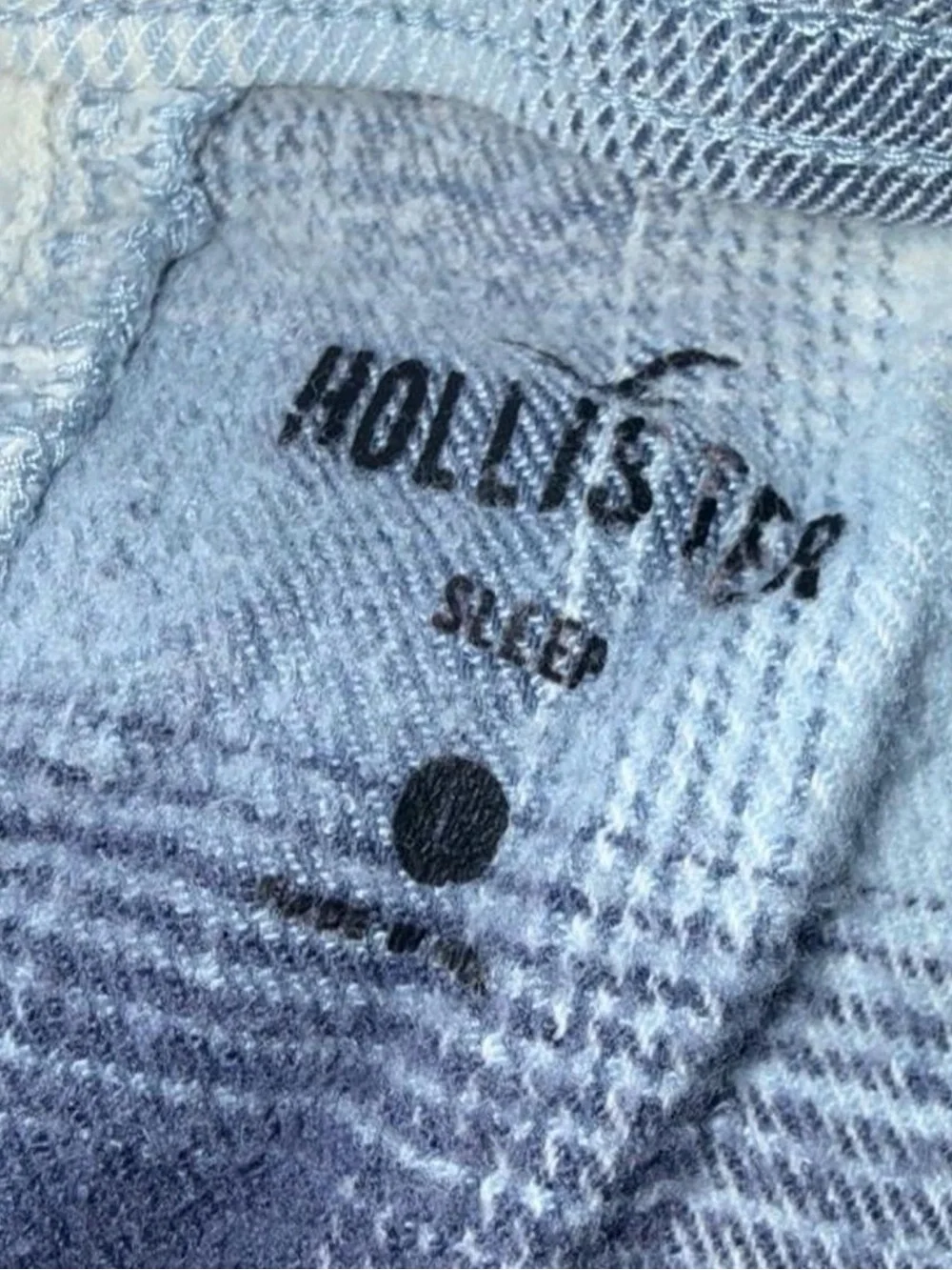 Hollister Plaid Joggers in Blue and Brown - Set of Two